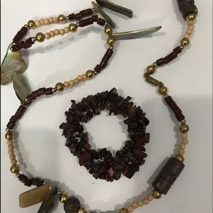Natural shell and stone jewelry